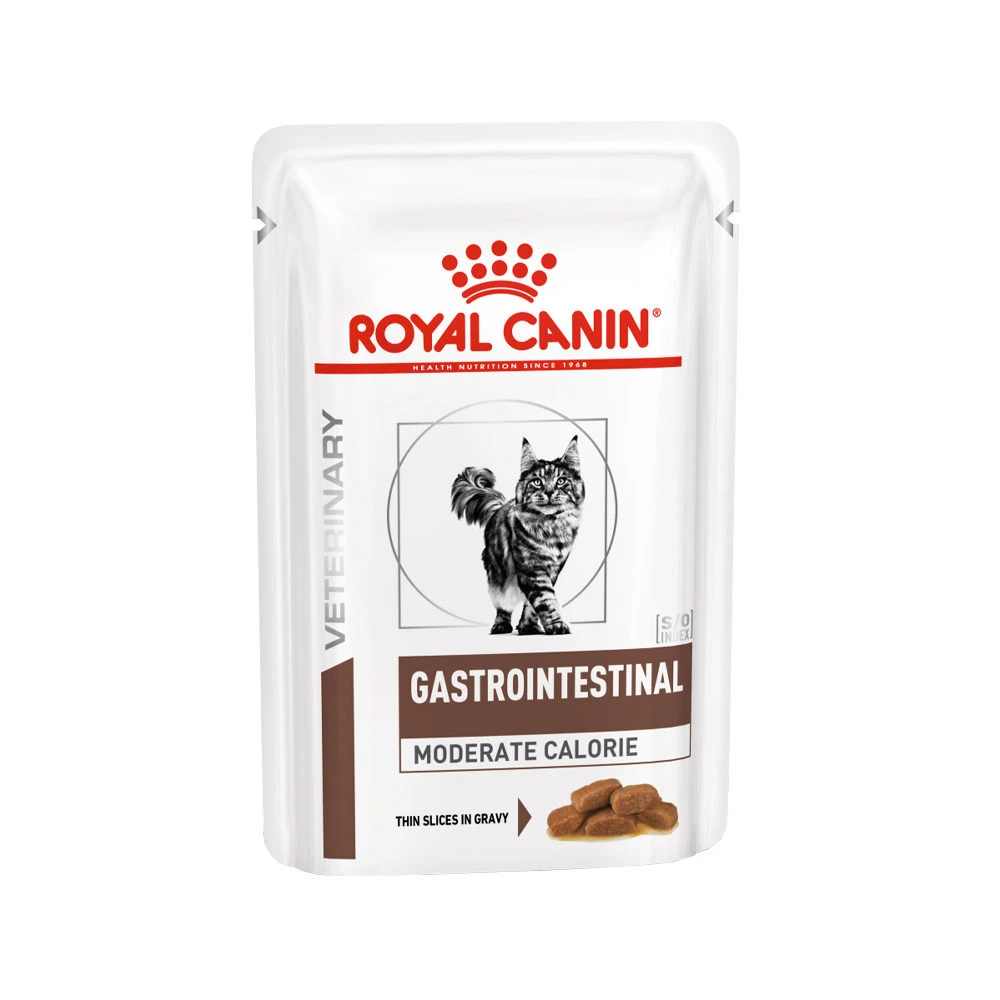 Royal Canin Gastrointestinal Moderate Calorie Kat - Maaltijdzakje 4 Royal Canin Gastrointestinal Moderate Calorie Kat - Maaltijdzakje - Afbeelding 2