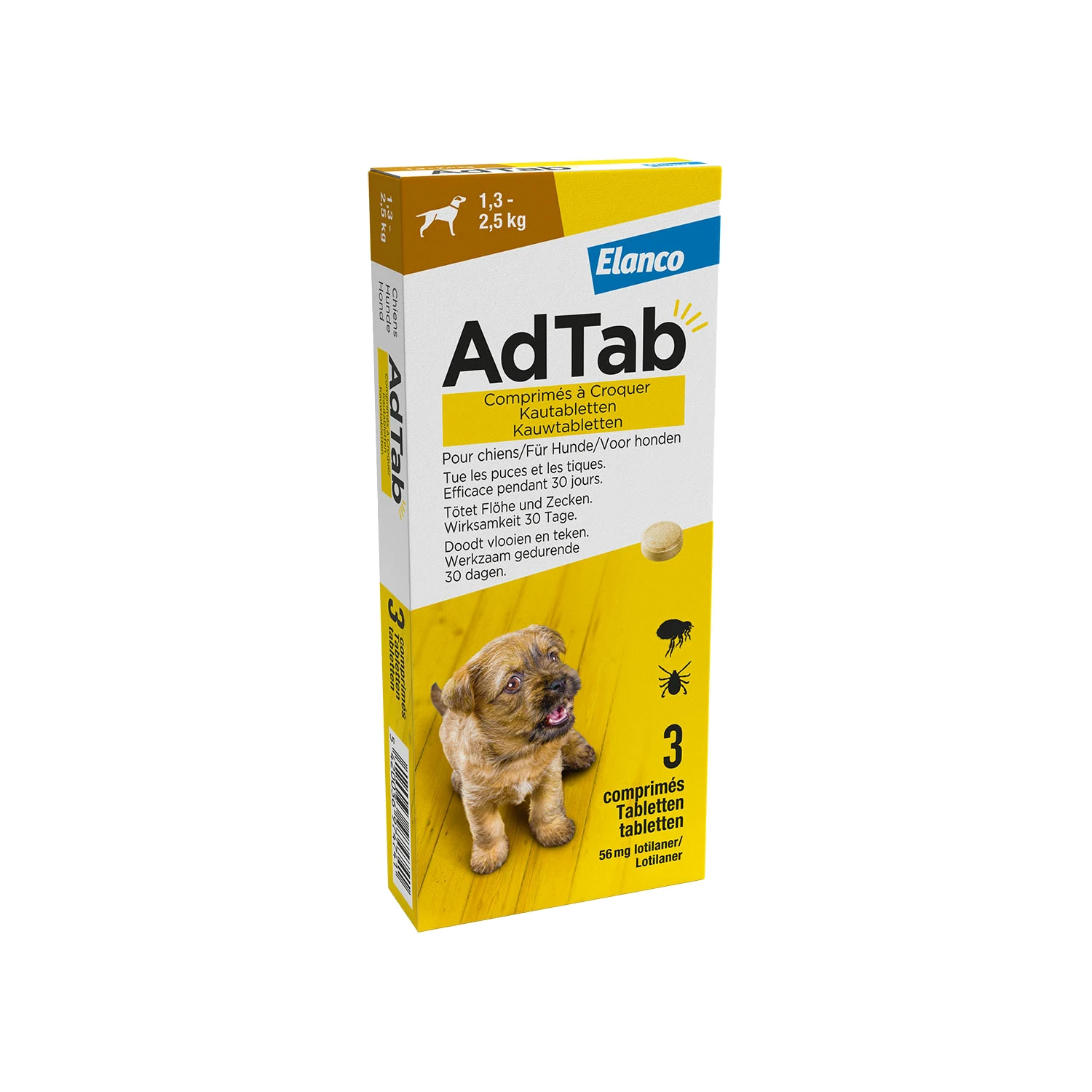 AdTab Kauwtabletten Hond 3 AdTab Kauwtabletten Hond