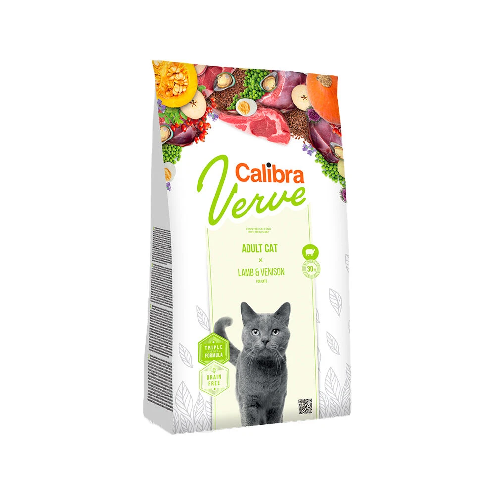 Calibra Verve Graanvrij Adult 8+ Kattenvoer - Lam En Hert 4 Calibra Verve Graanvrij Adult 8+ Kattenvoer - Lam En Hert - Afbeelding 2