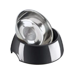 Hunter Melamine Voer- En Drinkbak - Zwart -Katten Honden Benodigdheden Winkel hunter melamine voer en drinkbak zwart 169552 0500 none