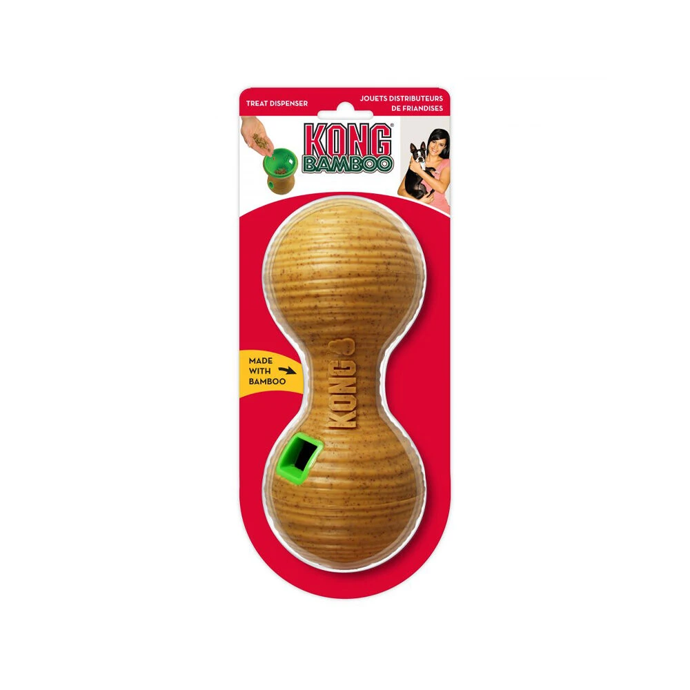 KONG Bamboe Voerbal Dumbell 4 KONG Bamboe Voerbal Dumbell - Afbeelding 2