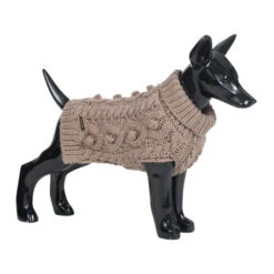 PAIKKA Handmade Knit Sweater -Katten Honden Benodigdheden Winkel paikka handmade knit taupe maat 30 135178 0500 none