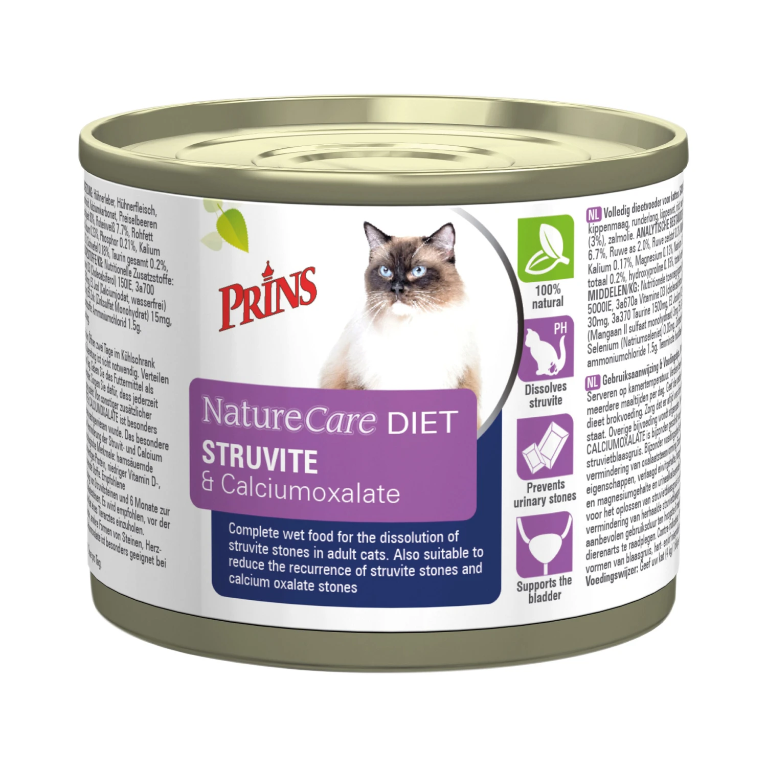 Prins NatureCare Diet Cat Struvite & Calciumoxalate 4 Prins NatureCare Diet Cat Struvite & Calciumoxalate - Afbeelding 2